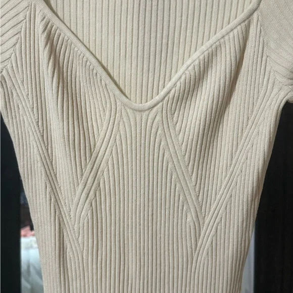 H&M Cream Ribbed Maxi Dress - Picture 4 of 6